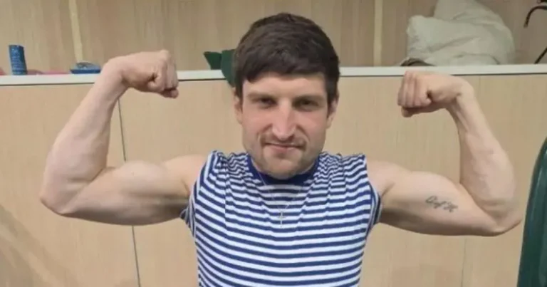 Bradley Townsend speaking in a video interview about fighting for Russia